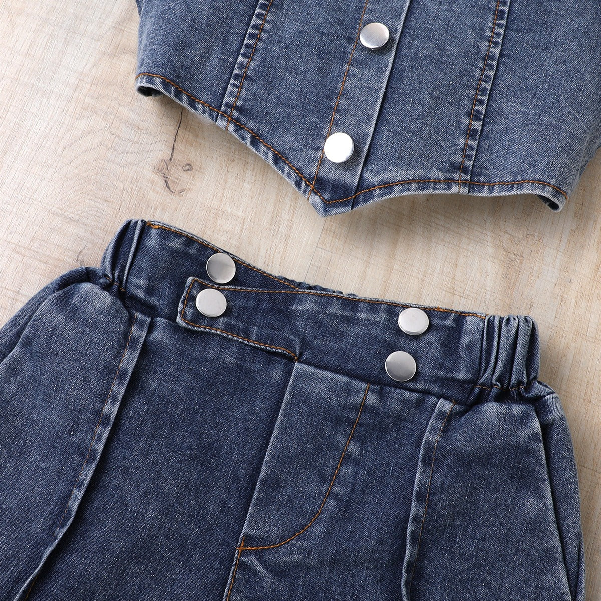 Toddler Girl Clothing Sets Denim Duo Ensemble