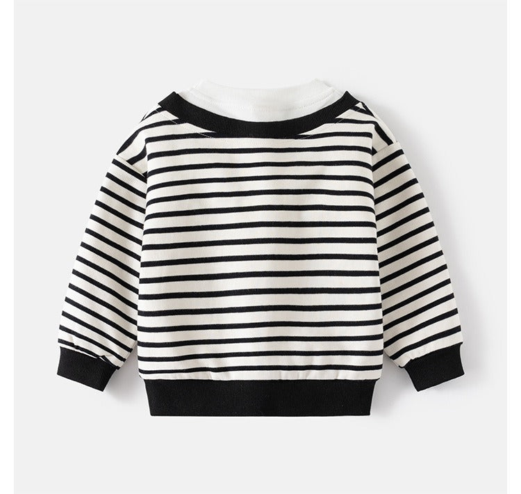 Toddler Boy Striped Snuggles Cardigan 