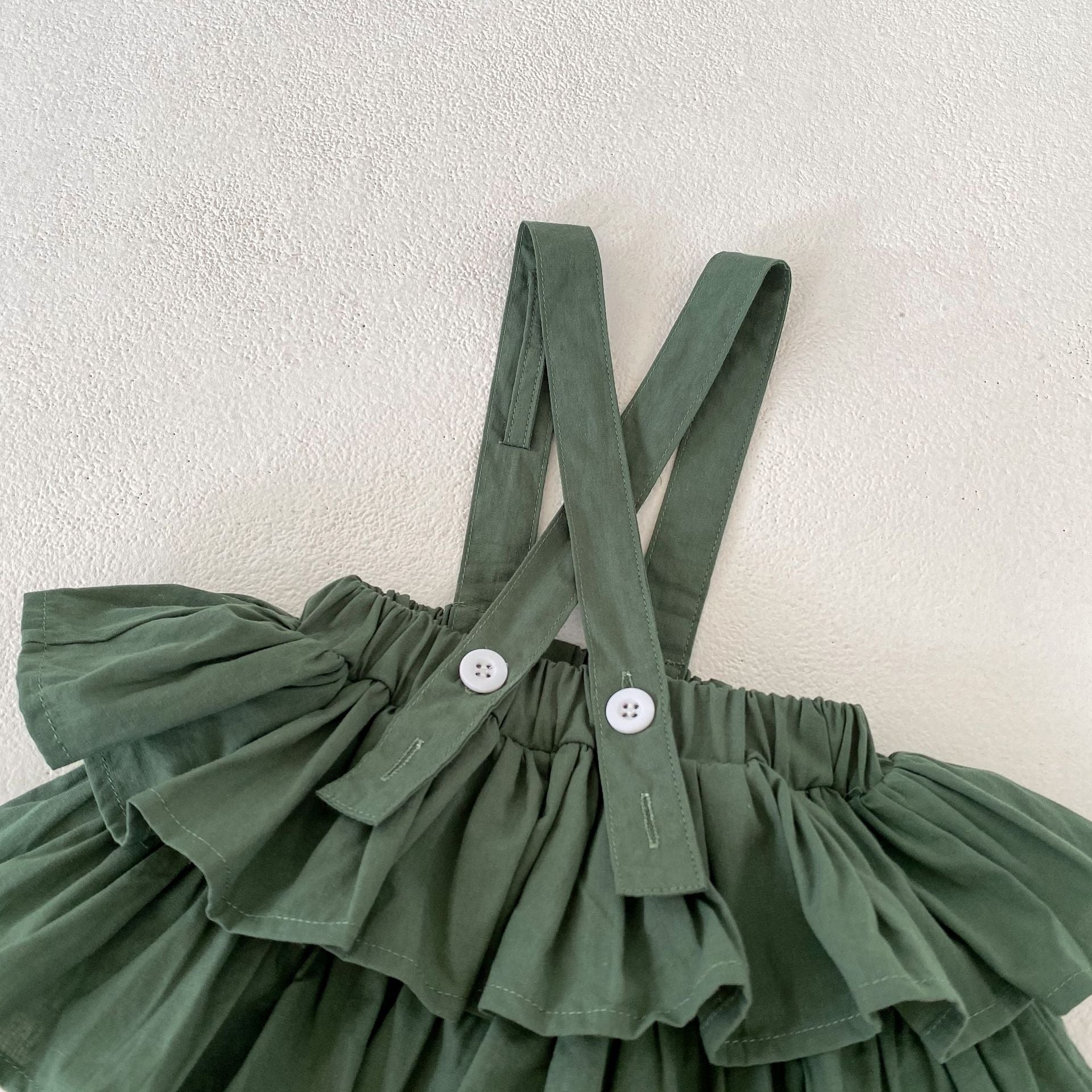 Baby Girl Romper Green Polka Charm