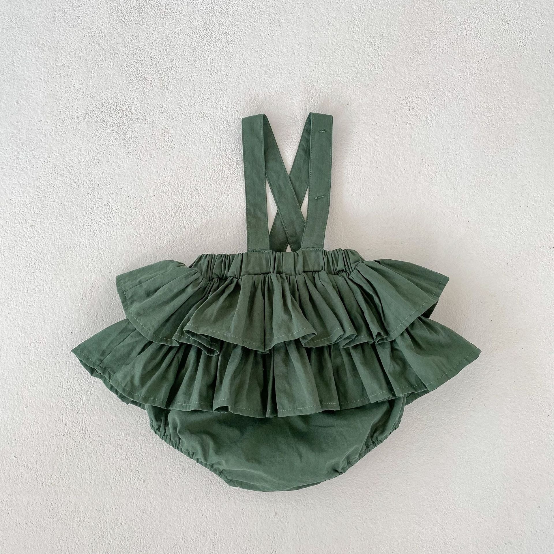 Baby Girl Romper Green Polka Charm